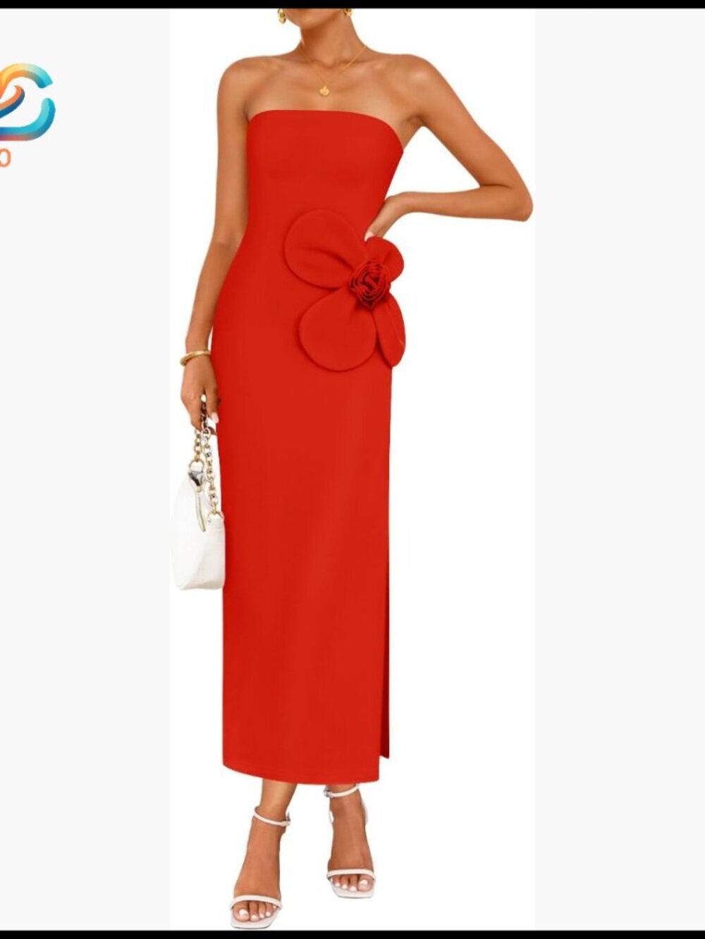 Strapless Backless Maxi Dress Ribbed Knit Bodycon Cocktail Party